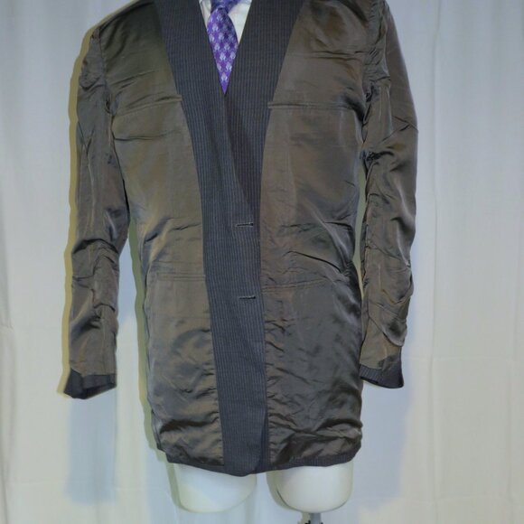 Anderson Sheppard Savile Row Bespoke Gray Striped Three Piece Suit 42XL - Picture 15 of 16